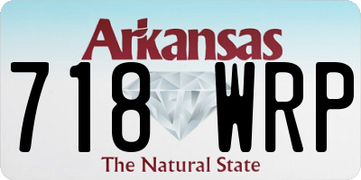AR license plate 718WRP