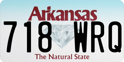 AR license plate 718WRQ