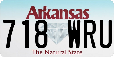 AR license plate 718WRU