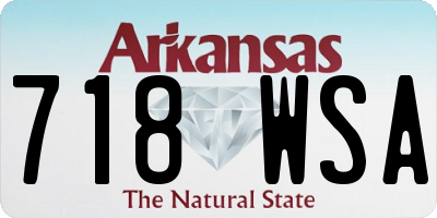 AR license plate 718WSA