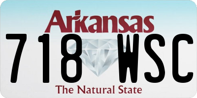 AR license plate 718WSC