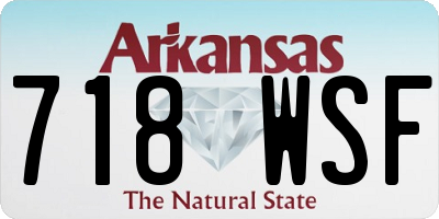 AR license plate 718WSF