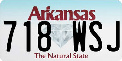 AR license plate 718WSJ
