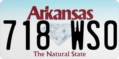 AR license plate 718WSO