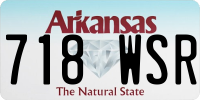 AR license plate 718WSR