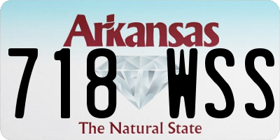 AR license plate 718WSS