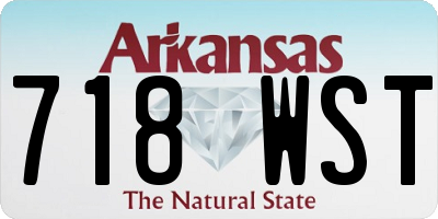 AR license plate 718WST