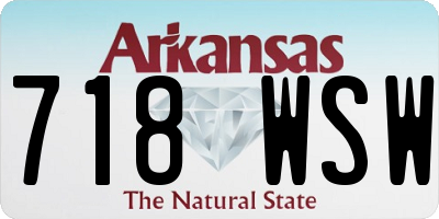 AR license plate 718WSW