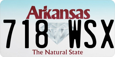 AR license plate 718WSX