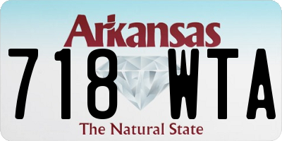 AR license plate 718WTA