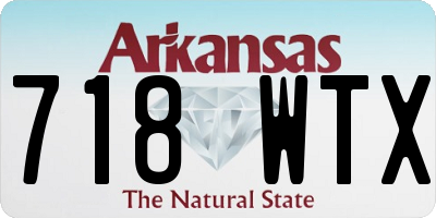 AR license plate 718WTX