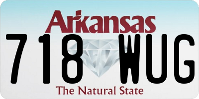 AR license plate 718WUG
