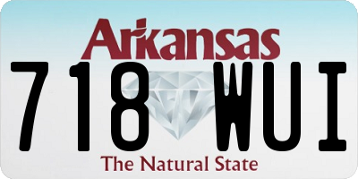 AR license plate 718WUI