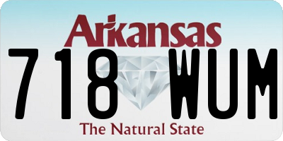 AR license plate 718WUM