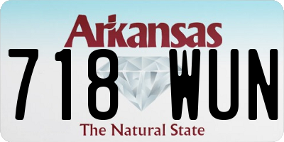 AR license plate 718WUN