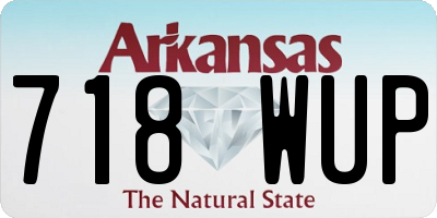 AR license plate 718WUP