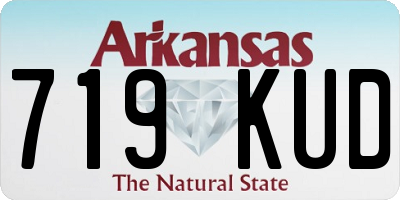 AR license plate 719KUD