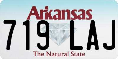 AR license plate 719LAJ