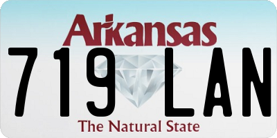 AR license plate 719LAN