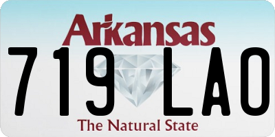 AR license plate 719LAO