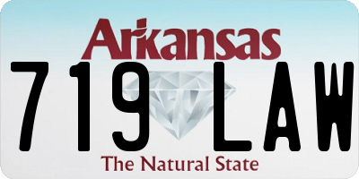 AR license plate 719LAW