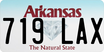 AR license plate 719LAX