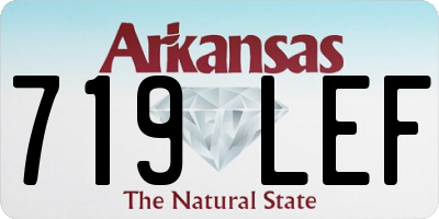 AR license plate 719LEF
