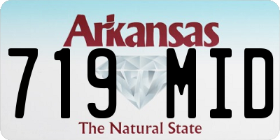 AR license plate 719MID