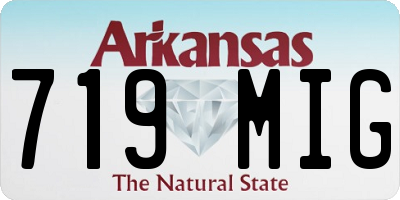 AR license plate 719MIG