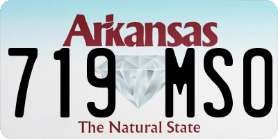 AR license plate 719MSO