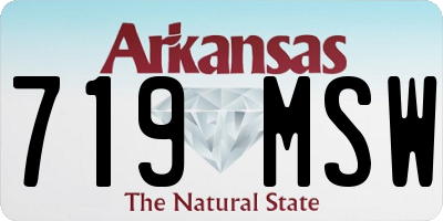 AR license plate 719MSW