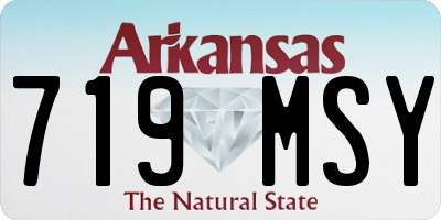 AR license plate 719MSY