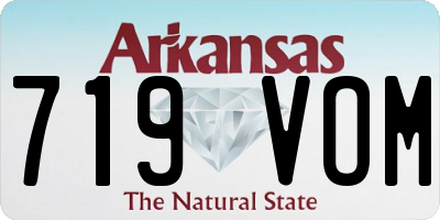 AR license plate 719VOM