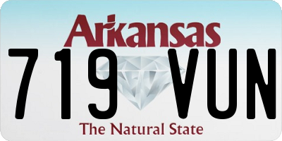 AR license plate 719VUN