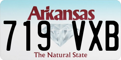 AR license plate 719VXB