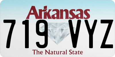 AR license plate 719VYZ