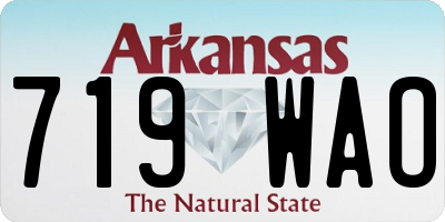 AR license plate 719WAO