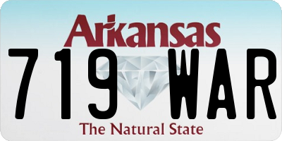 AR license plate 719WAR