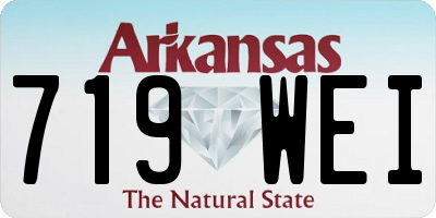 AR license plate 719WEI