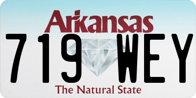 AR license plate 719WEY