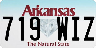 AR license plate 719WIZ