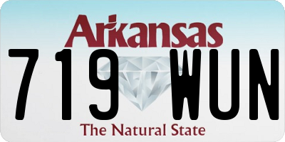AR license plate 719WUN