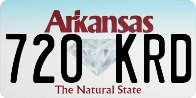 AR license plate 720KRD