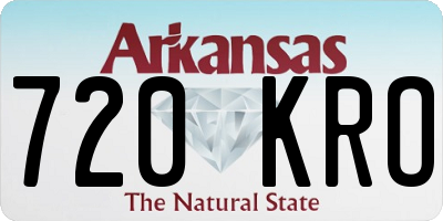 AR license plate 720KRO