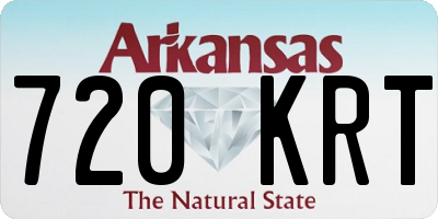 AR license plate 720KRT