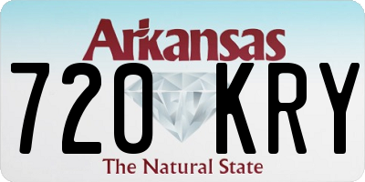 AR license plate 720KRY