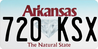 AR license plate 720KSX