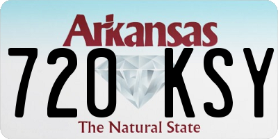 AR license plate 720KSY