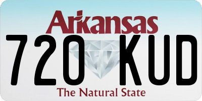 AR license plate 720KUD