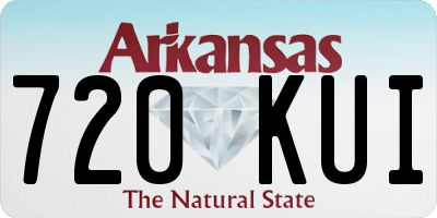 AR license plate 720KUI